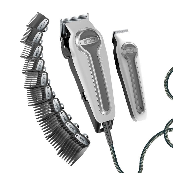 Wahl USA Chrome Pro Corded Clipper Complete Haircutting Kit for Men Powerful Total Hair Clipping, Beard Trimming, ＆ Grooming Model 79524-2501