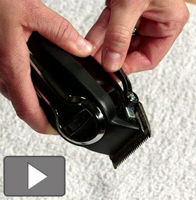 Trimming Carpet with Hair Clippers 