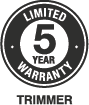 Trimmer 5 years Warranty