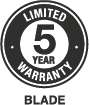 Blade 5 years Warranty