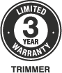Trimmer 3 years Warranty