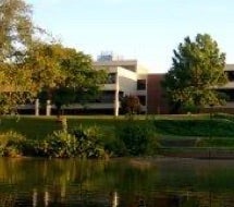 Sauk Valley Community College building and trees