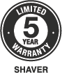 Shaver 5 years Warranty