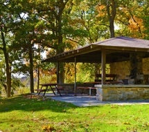 Cabin in the woods at Sinnissippi Park